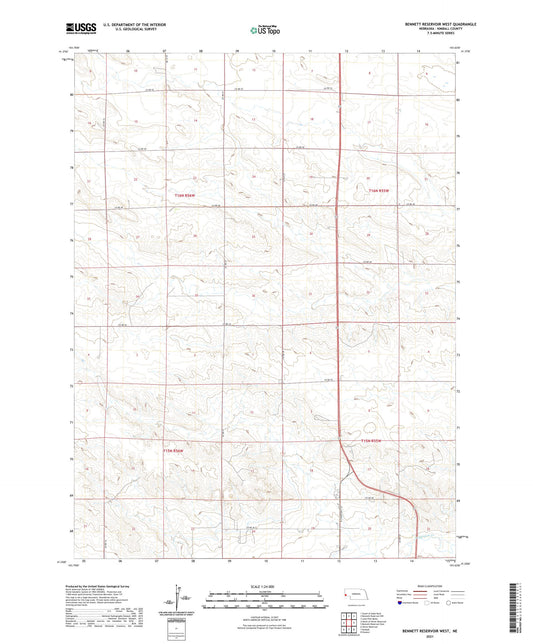Bennett Reservoir West Nebraska US Topo Map Image
