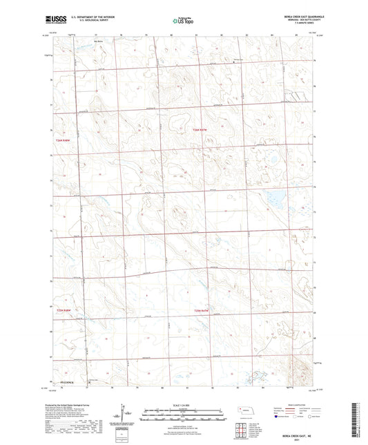 Berea Creek East Nebraska US Topo Map Image
