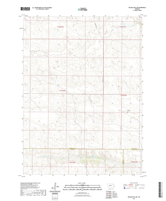 Big Bald Hill NE Nebraska US Topo Map Image