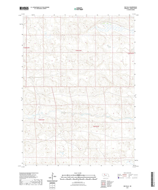 Big Falls Nebraska US Topo Map Image