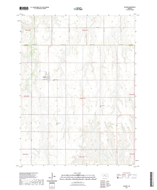 Bladen Nebraska US Topo Map Image