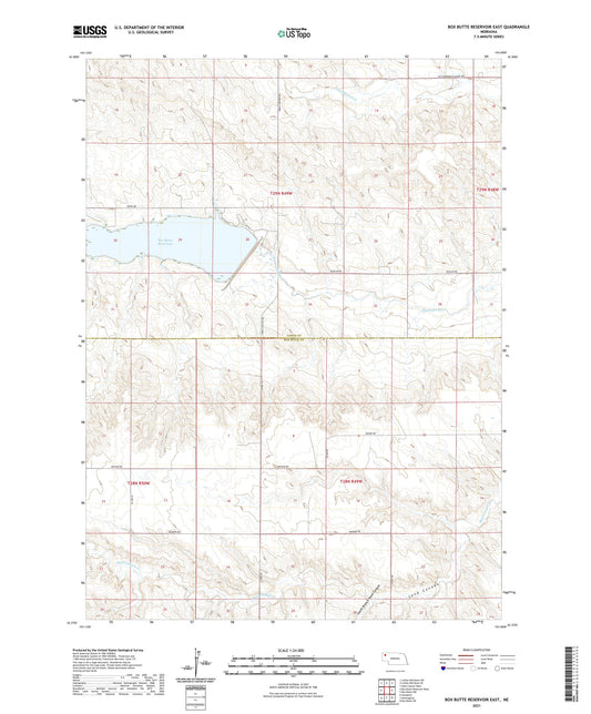Box Butte Reservoir East Nebraska US Topo Map Image