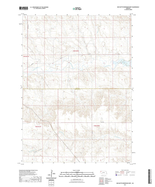 Box Butte Reservoir West Nebraska US Topo Map Image