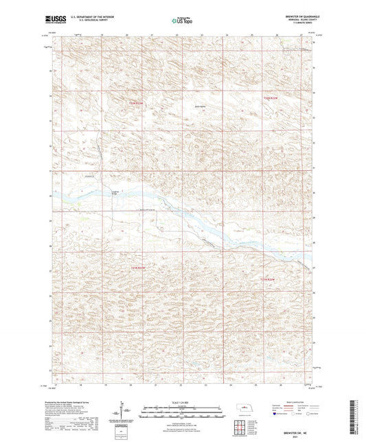 Brewster SW Nebraska US Topo Map Image