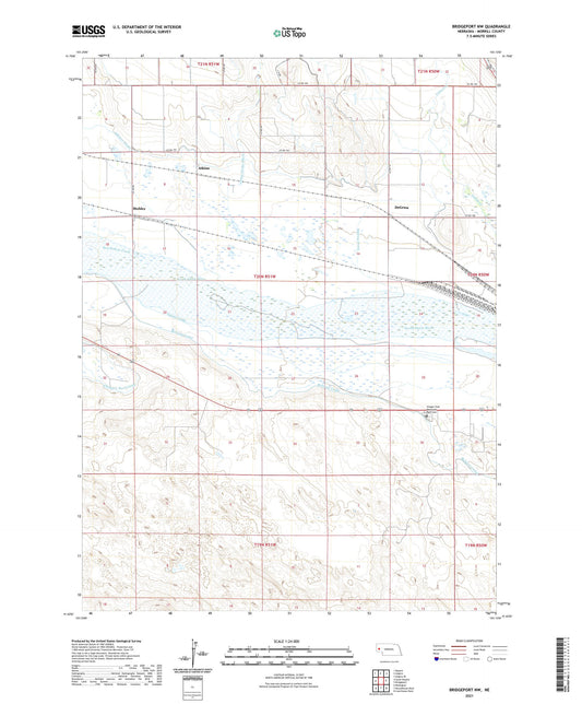 Bridgeport NW Nebraska US Topo Map Image