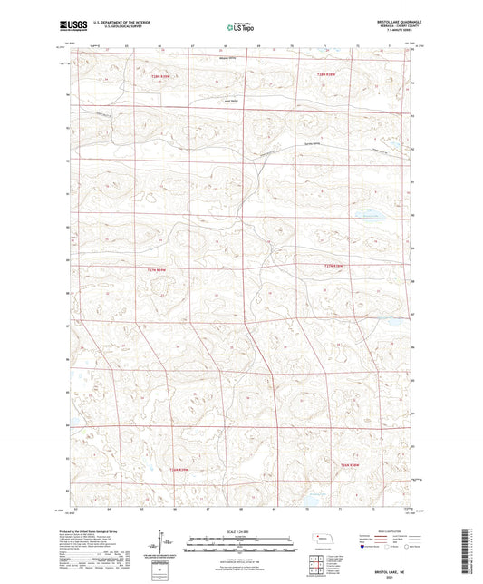 Bristol Lake Nebraska US Topo Map Image