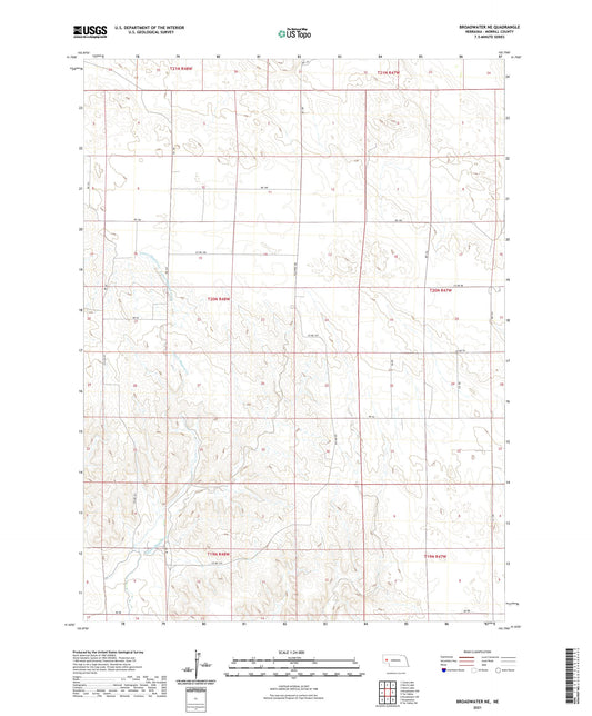 Broadwater NE Nebraska US Topo Map Image