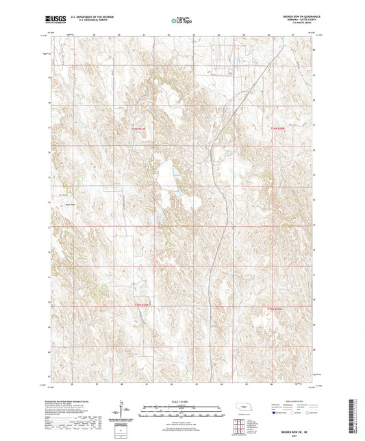 Broken Bow SW Nebraska US Topo Map Image