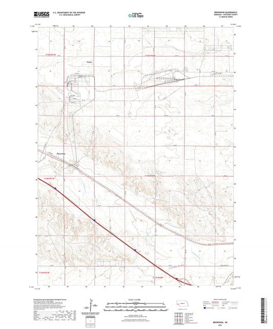 Brownson Nebraska US Topo Map Image