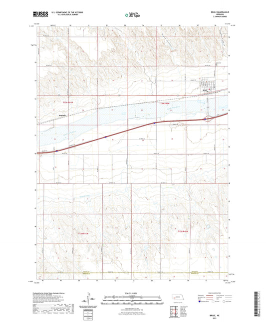 Brule Nebraska US Topo Map Image