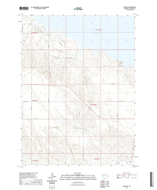 Brule NE Nebraska US Topo Map Image