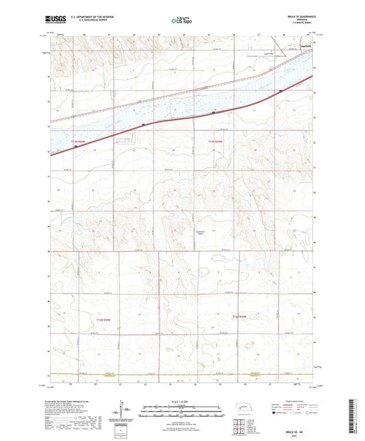 Brule SE Nebraska US Topo Map Image