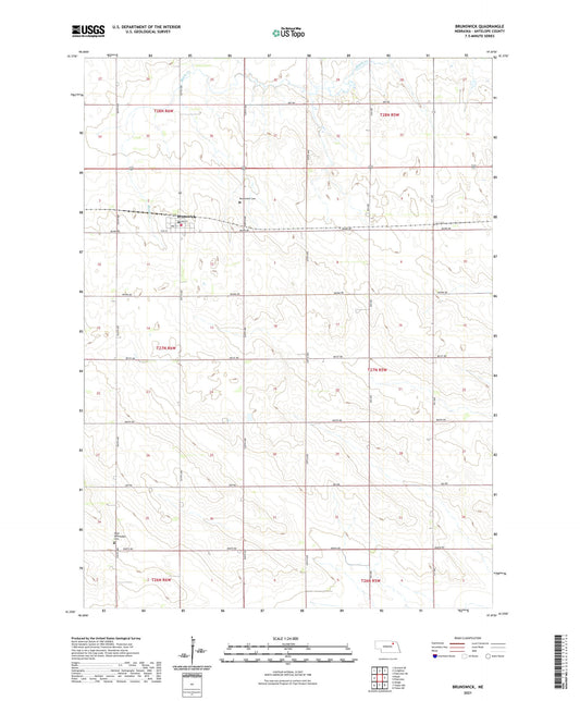 Brunswick Nebraska US Topo Map Image