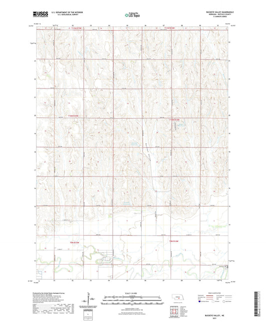 Buckeye Valley Nebraska US Topo Map Image