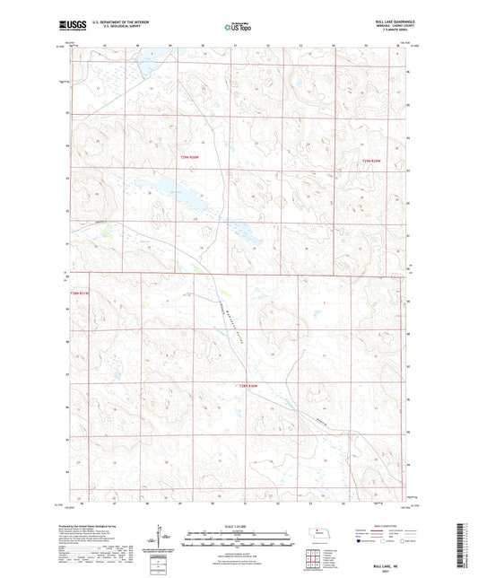 Bull Lake Nebraska US Topo Map Image