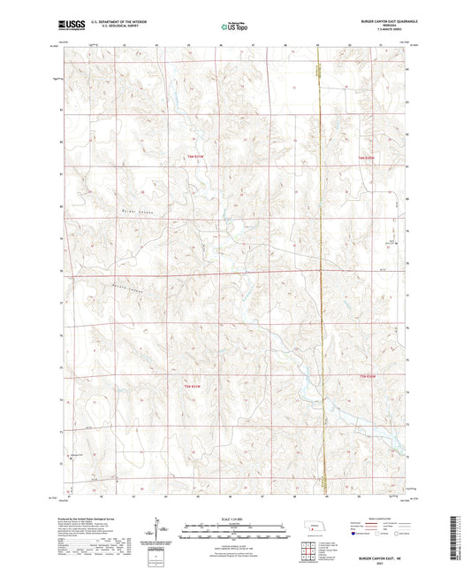 Burger Canyon East Nebraska US Topo Map Image