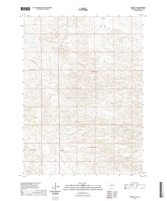 Burwell NE Nebraska US Topo Map Image