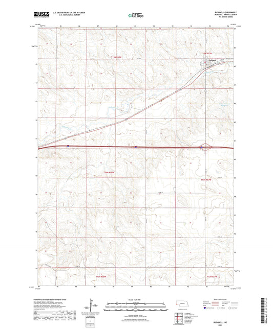 Bushnell Nebraska US Topo Map Image