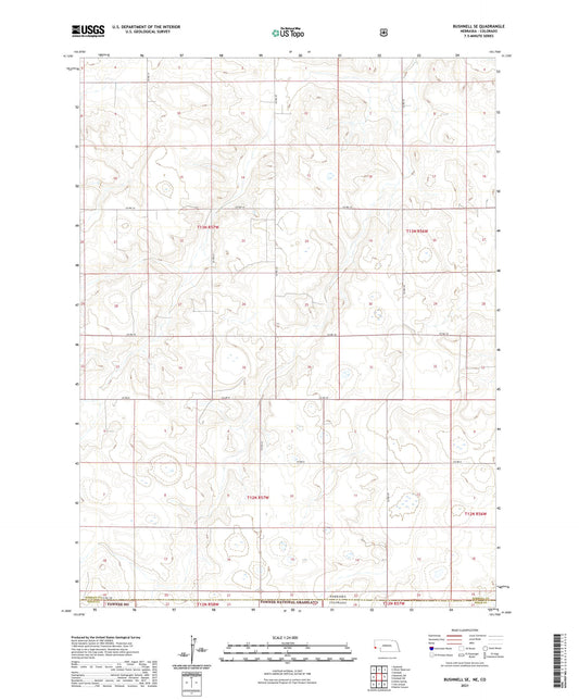Bushnell SE Nebraska US Topo Map Image