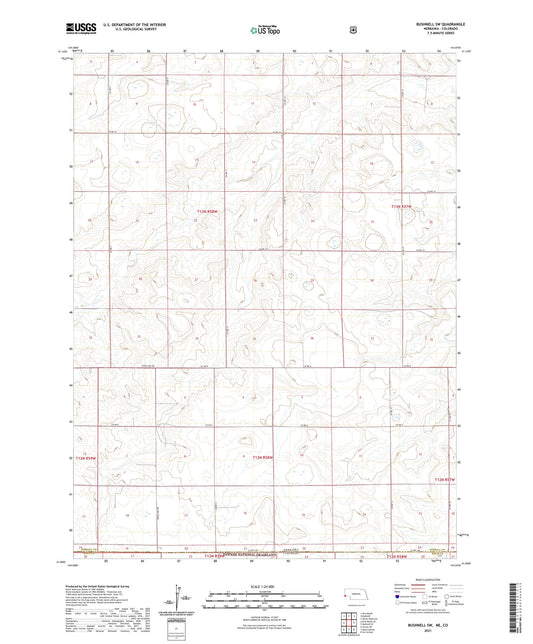 Bushnell SW Nebraska US Topo Map Image