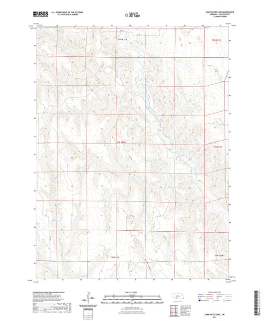 Camp Hayes Lake Nebraska US Topo Map Image