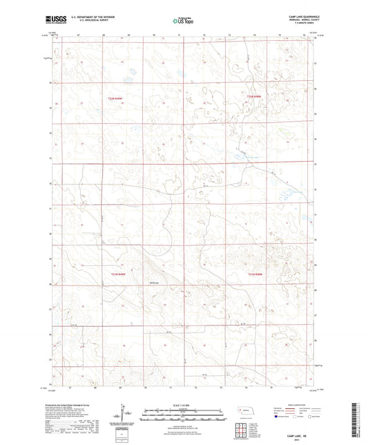 Camp Lake Nebraska US Topo Map Image