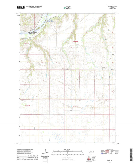 Carns Nebraska US Topo Map Image