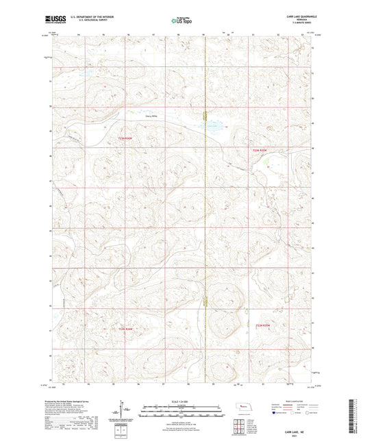 Carr Lake Nebraska US Topo Map Image
