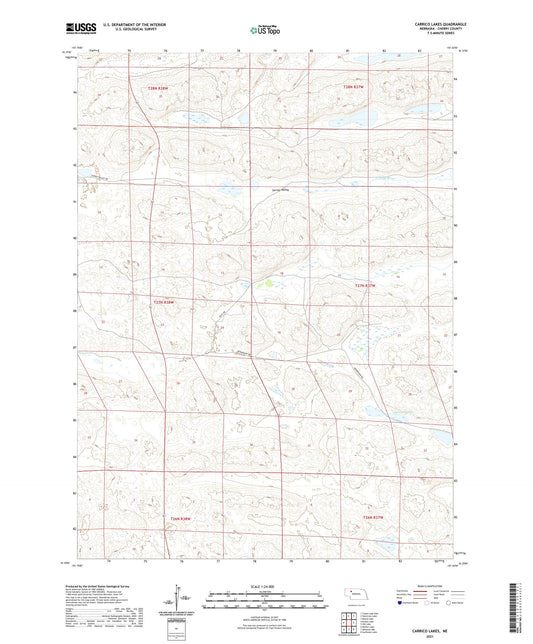 Carrico Lakes Nebraska US Topo Map Image