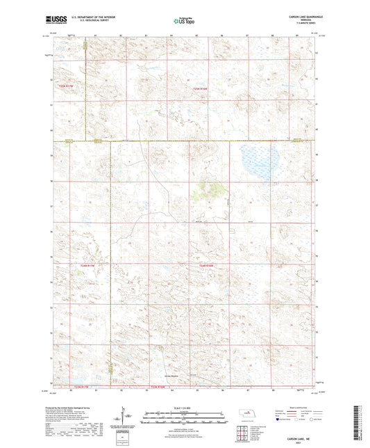 Carson Lake Nebraska US Topo Map Image