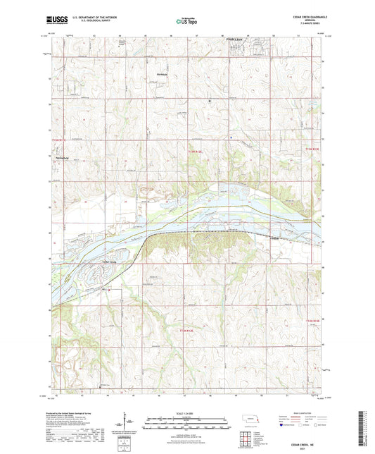 Cedar Creek Nebraska US Topo Map Image