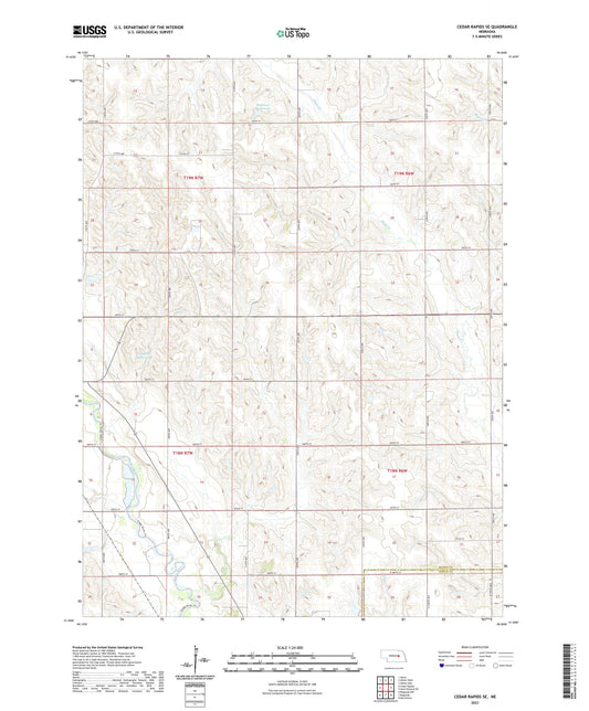 Cedar Rapids SE Nebraska US Topo Map Image