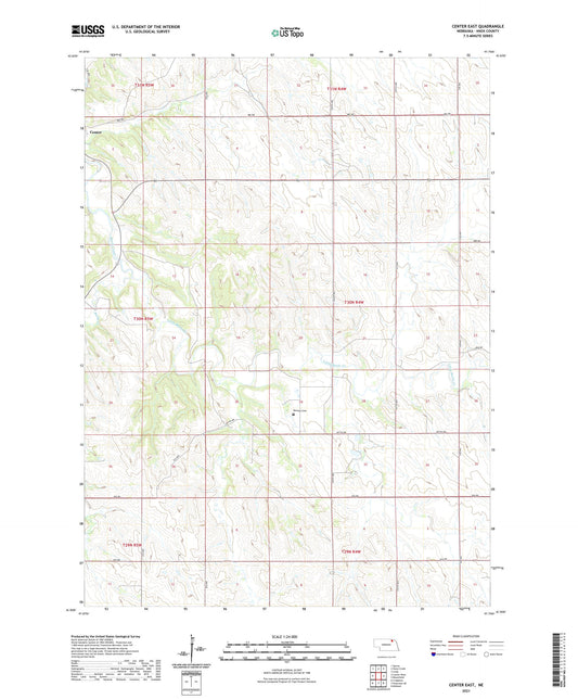 Center East Nebraska US Topo Map Image