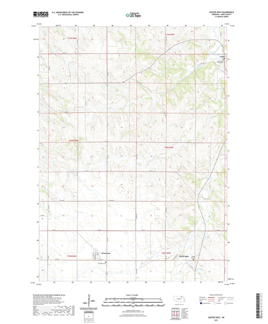 Center West Nebraska US Topo Map Image
