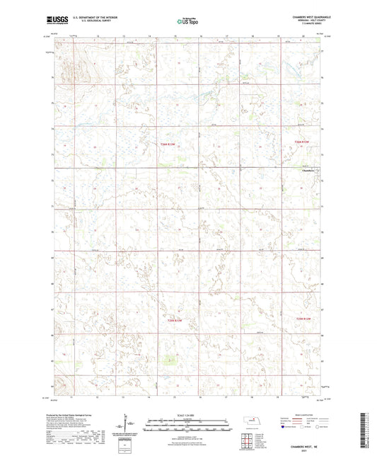 Chambers West Nebraska US Topo Map Image