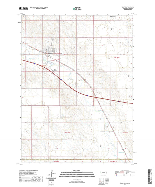 Chappell Nebraska US Topo Map Image
