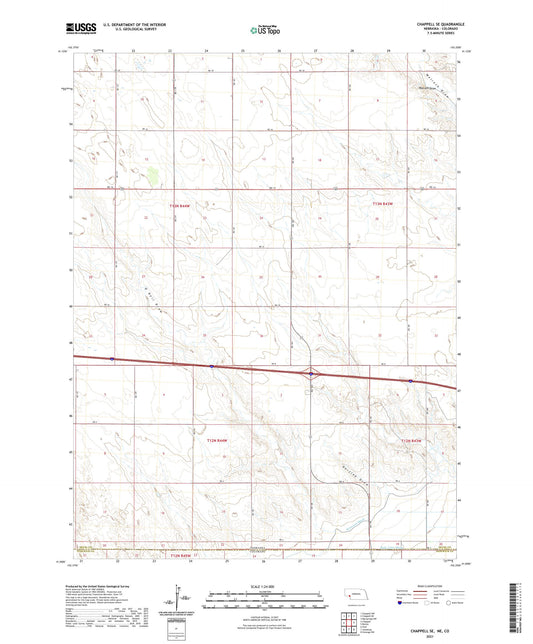 Chappell SE Nebraska US Topo Map Image