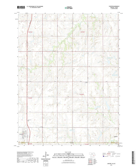 Chester Nebraska US Topo Map Image