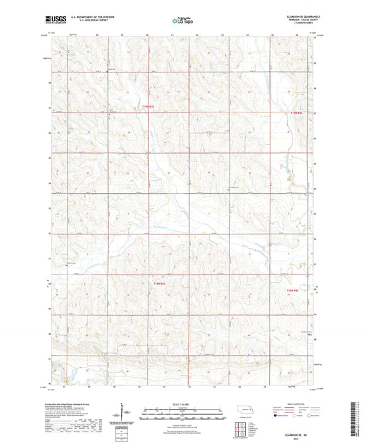 Clarkson SE Nebraska US Topo Map Image