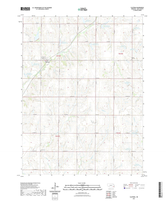 Clatonia Nebraska US Topo Map Image