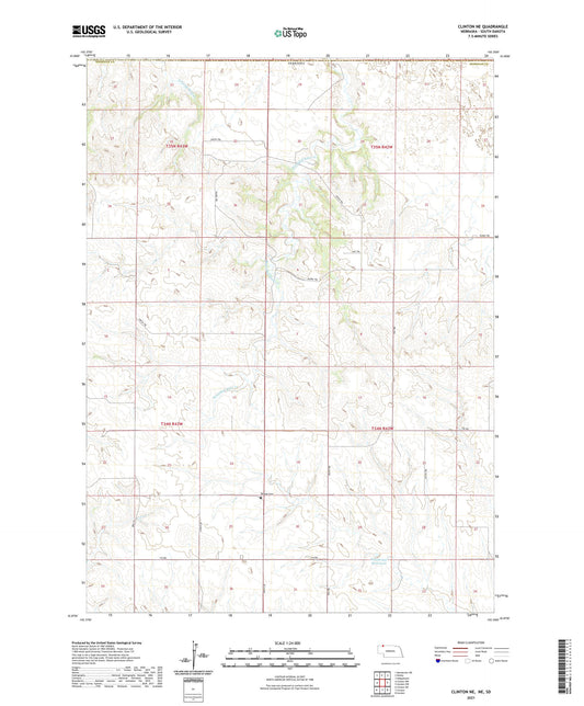 Clinton NE Nebraska US Topo Map Image