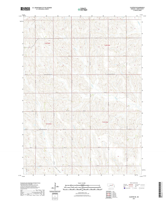 Closter SW Nebraska US Topo Map Image