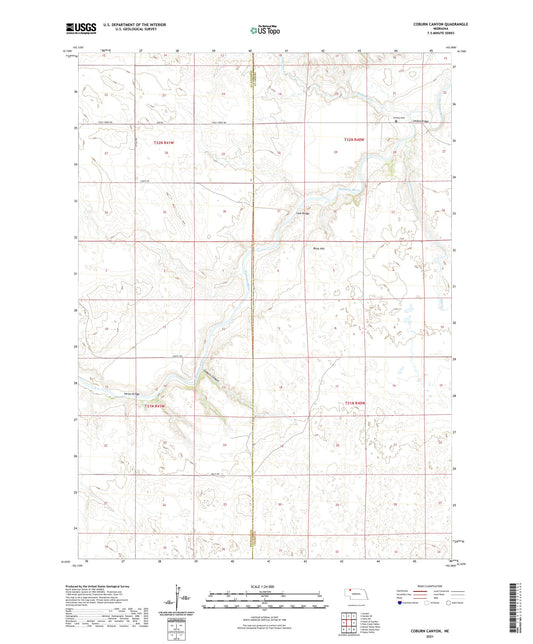 Coburn Canyon Nebraska US Topo Map Image