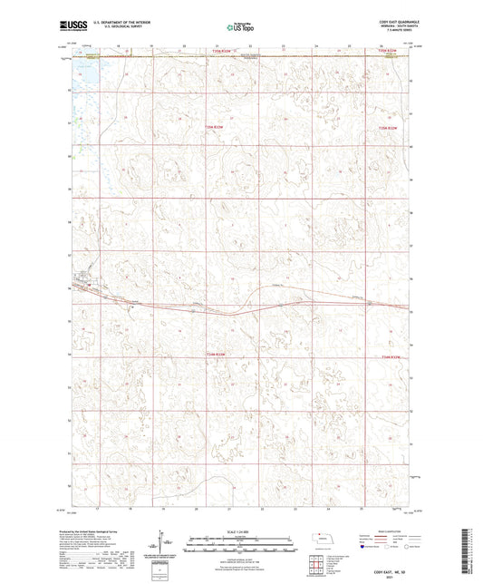 Cody East Nebraska US Topo Map Image