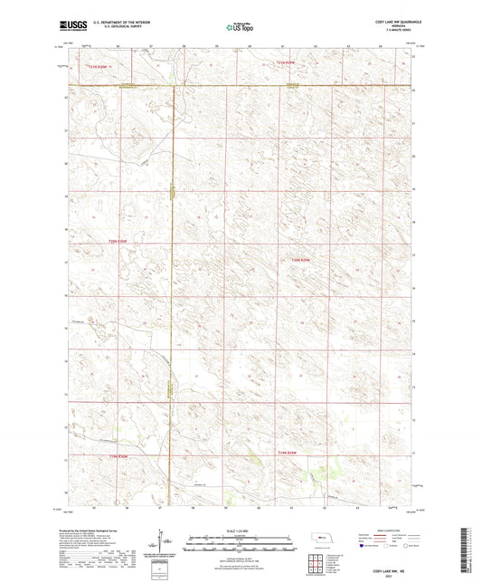Cody Lake NW Nebraska US Topo Map Image