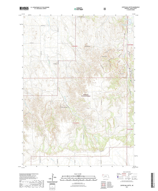 Coffee Mill Butte Nebraska US Topo Map Image