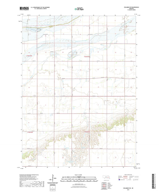 Columbus SW Nebraska US Topo Map Image