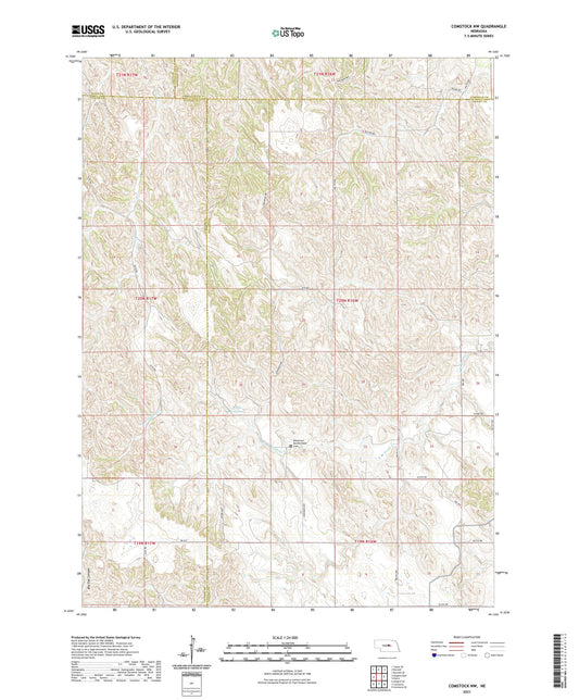Comstock NW Nebraska US Topo Map Image
