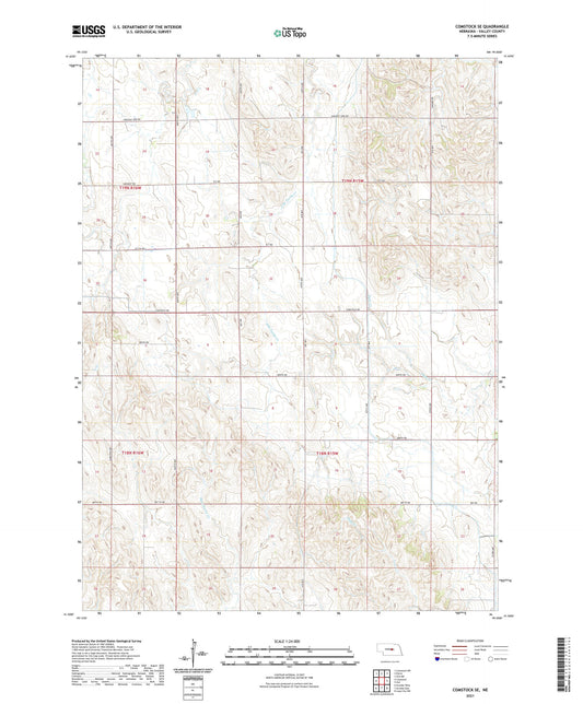 Comstock SE Nebraska US Topo Map Image