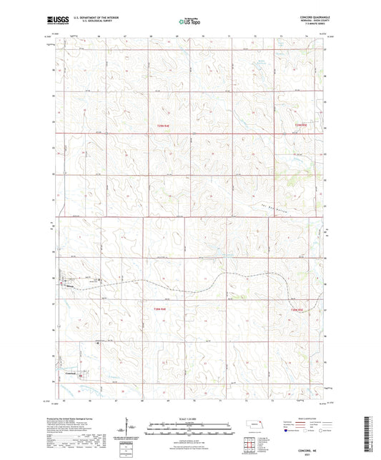 Concord Nebraska US Topo Map Image